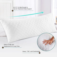 Load image into Gallery viewer, Machine Washable Body Pillow - Large 21"x54" Soft Comfort for Whole Body Support