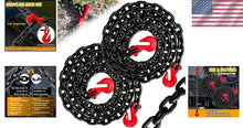 Load image into Gallery viewer, Secure Your Loads with 10ft G80 Transport Chain - 7100 lbs Capacity, Pack of 2