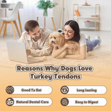 Load image into Gallery viewer, Natural Turkey Tendon Dog Treats - 1 lb Premium Chews for Healthy Medium Breeds