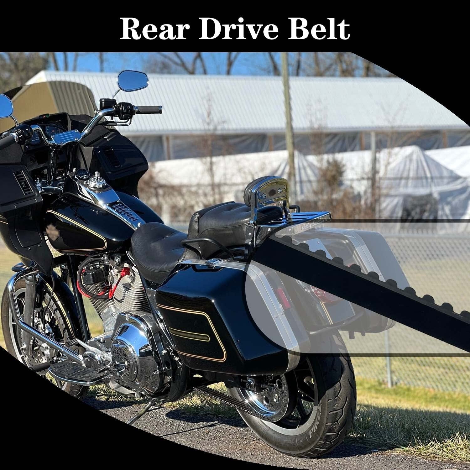 132T Rubber Drive Belt - Perfect Harley Replacement for FXST FLST 1986-1994