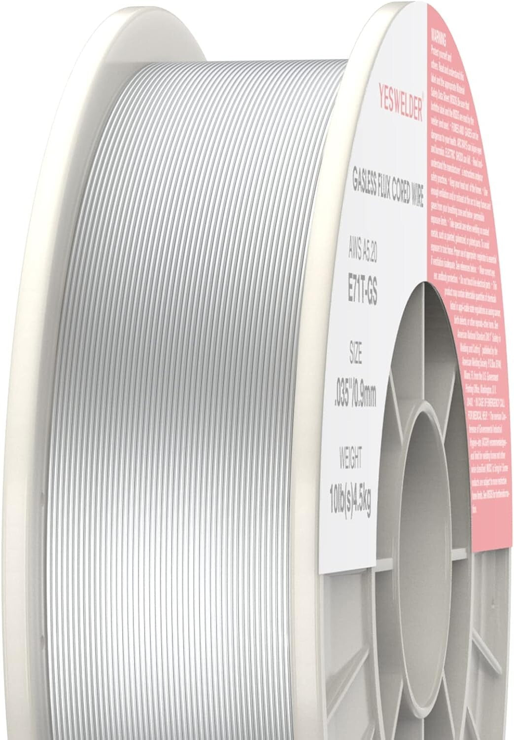 E71TGS .035'' Flux Core Mild Steel MIG Wire - 10 lb Durable Spool for Welders