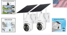 Load image into Gallery viewer, 2K Solar Security Cameras Wireless Outdoor – 360° View with Color Night Vision