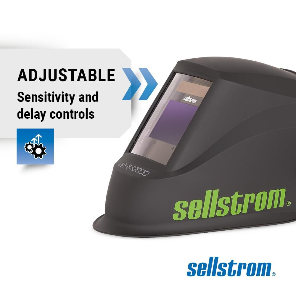 Auto-Darkening Welding Helmet with Blue Lens - Weld and Grind Modes Included