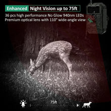 Load image into Gallery viewer, Stealthy 48MP Wi-Fi Game Camera with Night Vision for Secure Property Monitoring