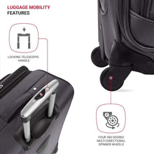 Load image into Gallery viewer, Versatile 21-Inch Softside Carry-On with Durable Design &amp; Organizational Pockets