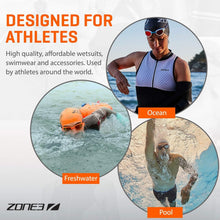 Load image into Gallery viewer, Lightweight Vapour Swim Goggles in Black &amp; Neon Orange - Perfect for Open Water