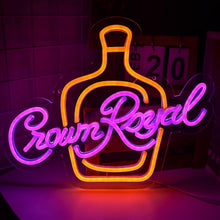 Load image into Gallery viewer, Elegant Wall-Mounted Crown Royal Neon Sign for Creative Bachelor Party Decor