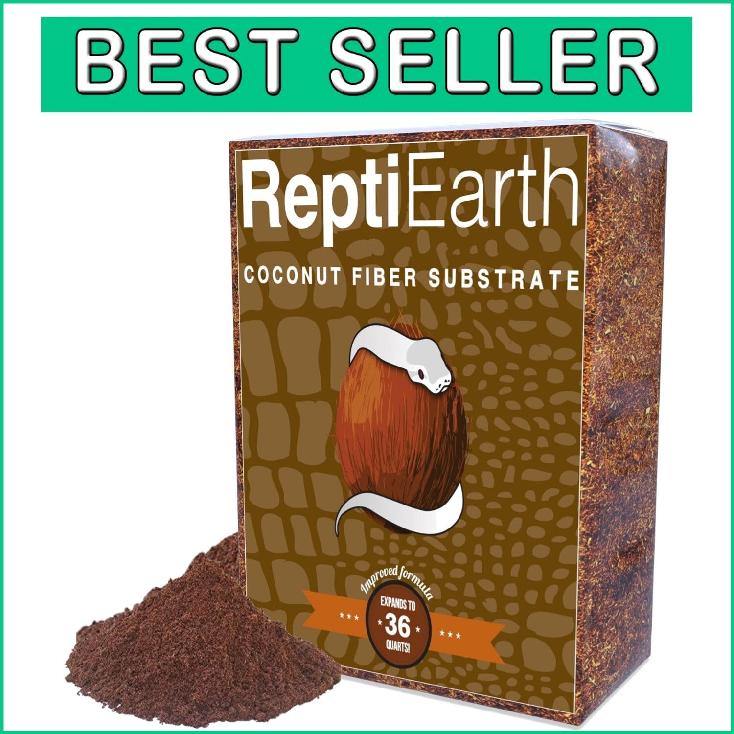 Fluffy Coconut Fiber Bedding 36 Quart for Bioactive Terrariums and Reptiles