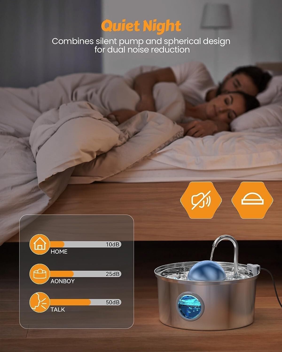 108oz Stainless Steel Cat Water Fountain - Auto Dispenser for Healthy Hydration