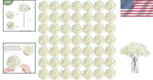 Load image into Gallery viewer, Premium 56 Pcs Silk Hydrangea Heads with Versatile Stems for Home &amp; Garden Party