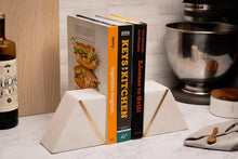 Load image into Gallery viewer, Handcrafted Decorative Marble Bookends with Non-Skid Base - Perfect for Shelving