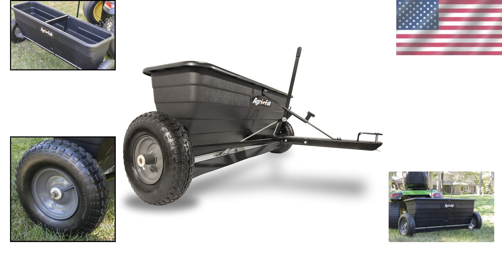 Efficient 175 lb Drop Spreader with 42-inch Spread Width for Lawn & Garden Care