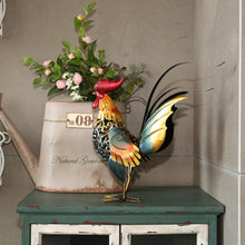 Load image into Gallery viewer, Charming Metal Rooster Statue - Versatile Sculpture for Indoor and Outdoor Use