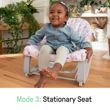 Load image into Gallery viewer, Pink Burst Portable Baby Seat: 3-in-1 Vibrating Bouncer, Rocker &amp; Toddler Rocker