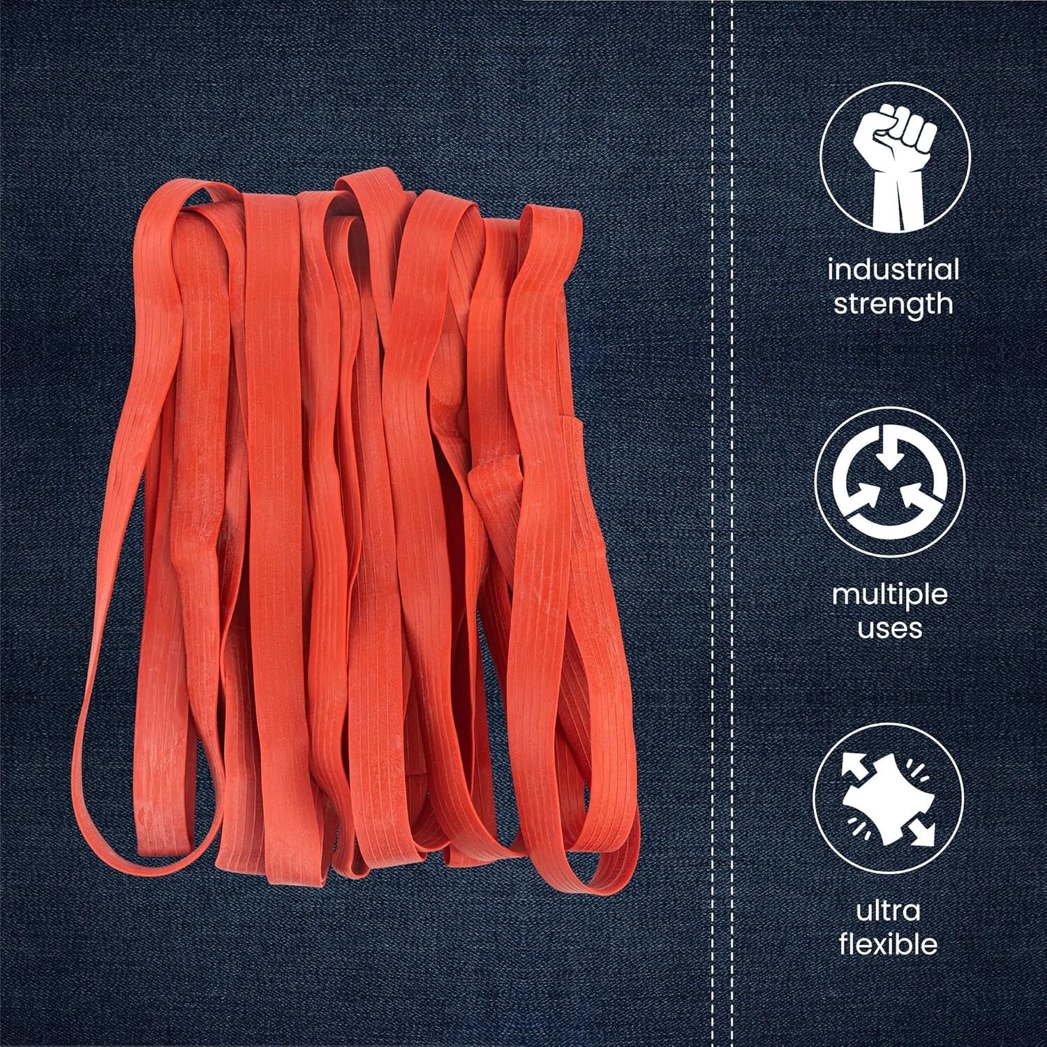 Professional-Grade 42-Inch Rubber Bands - Premium 12-Pack for Moving Essentials