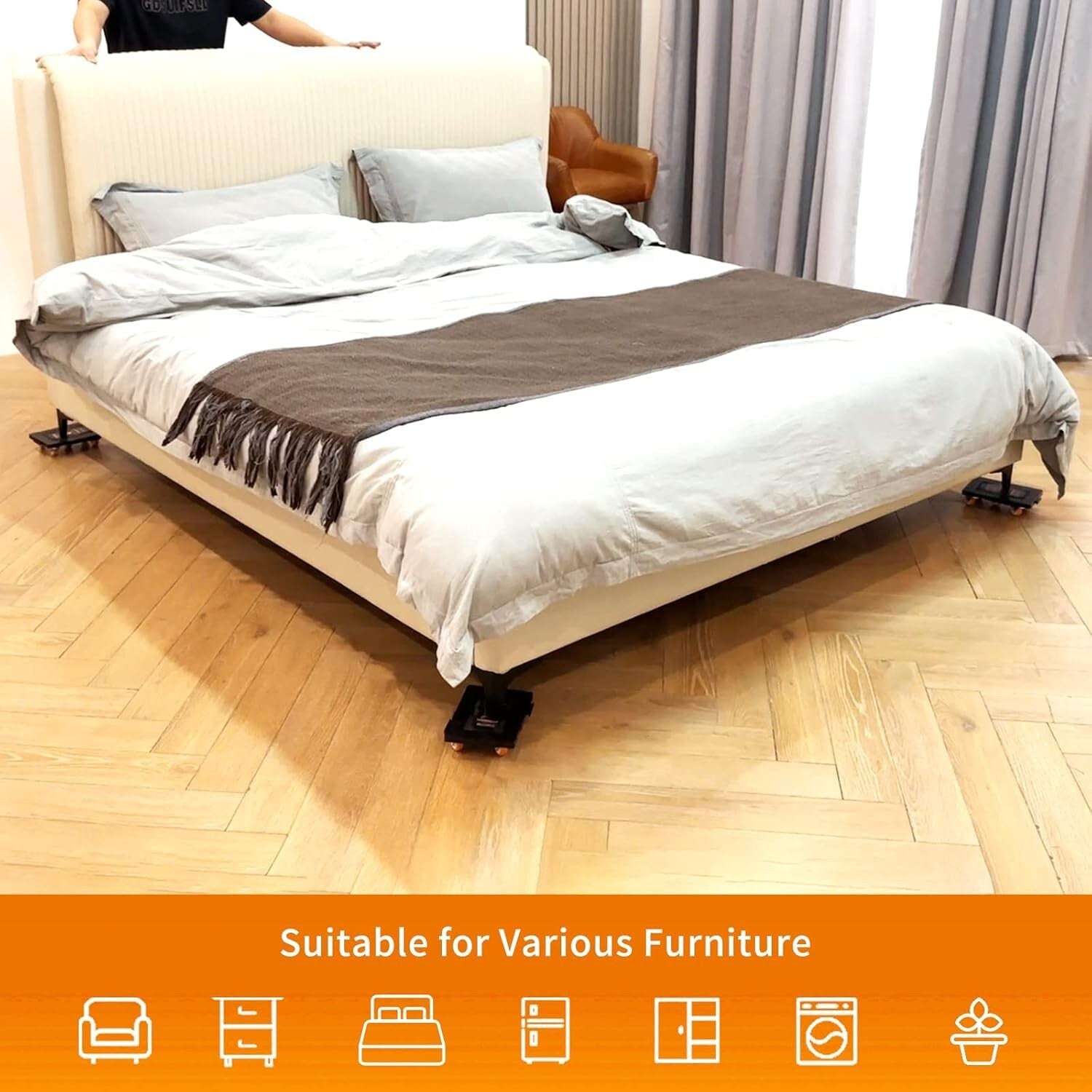 Heavy Duty 360° Furniture Mover Tool Set with 5 Wheels – 1200 lbs Capacity