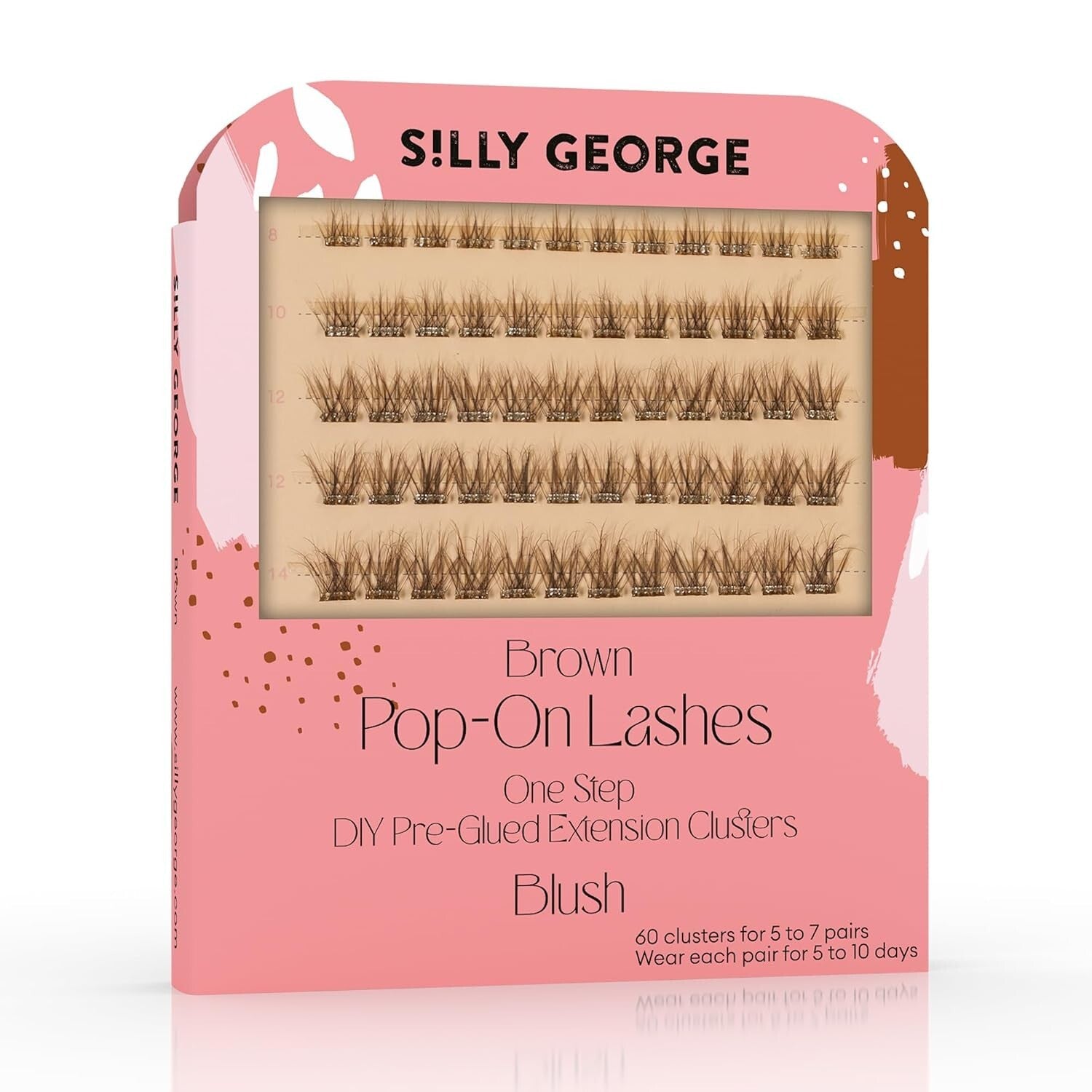 Effortless 5-10 Day Wear Brown Pop-On Lash Clusters - 60 Count, Cruelty-Free
