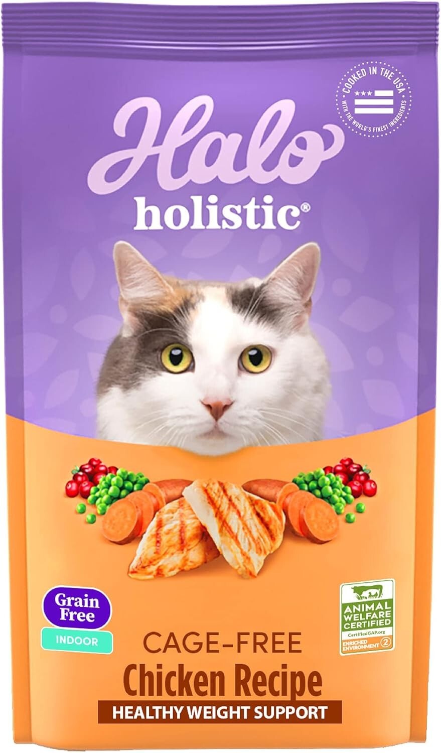 All-Natural Grain-Free Cat Kibble with Cage-Free Chicken for Digestive Health