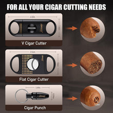 Load image into Gallery viewer, Professional Cigar Humidor with Combination Lock &amp; Storage Drawer - Gift Ready