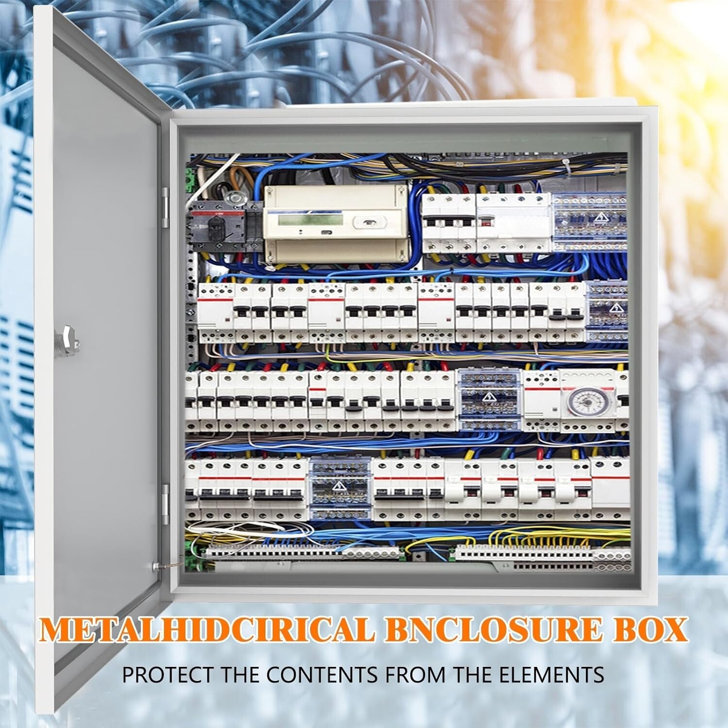 NEMA 4X Waterproof Electrical Box 24x24x8'' for Secure Outdoor Installation