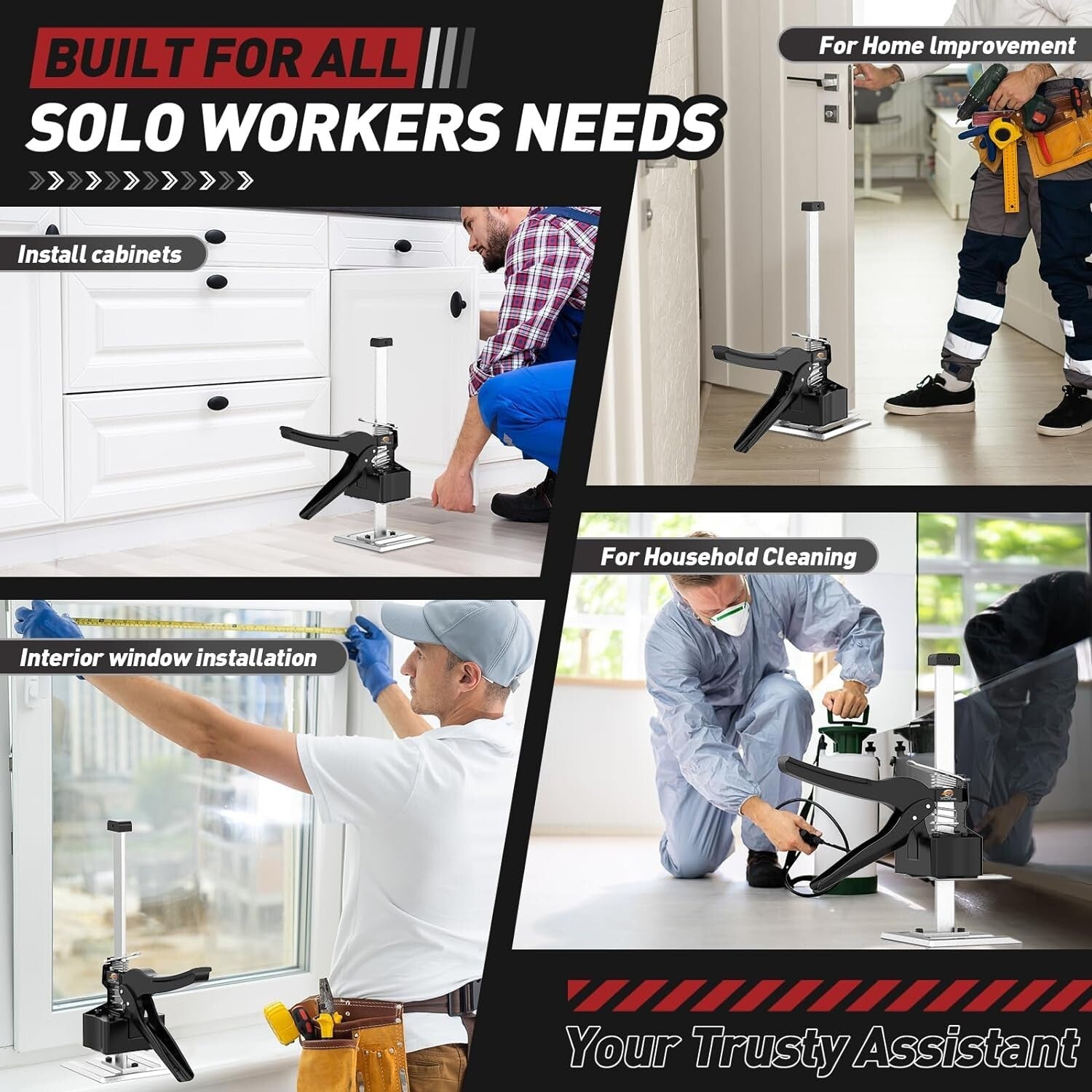 Ergonomic Multi-Function Lifting Device for Easy Door and Tile Installation