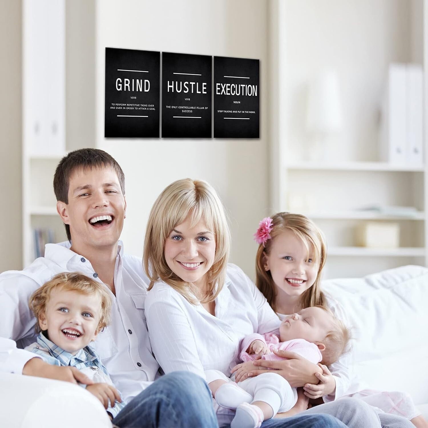 Inspirational Quotes Canvas Art - 3-Piece Motivational Wall Decor for Office