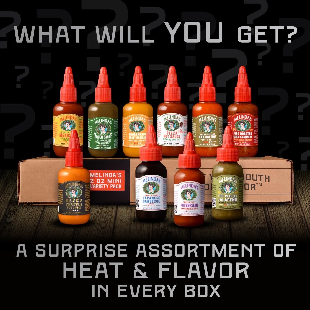 30 Flavors of Melinda’s Mini Hot Sauce - Ideal Gourmet Gift Set for Foodies