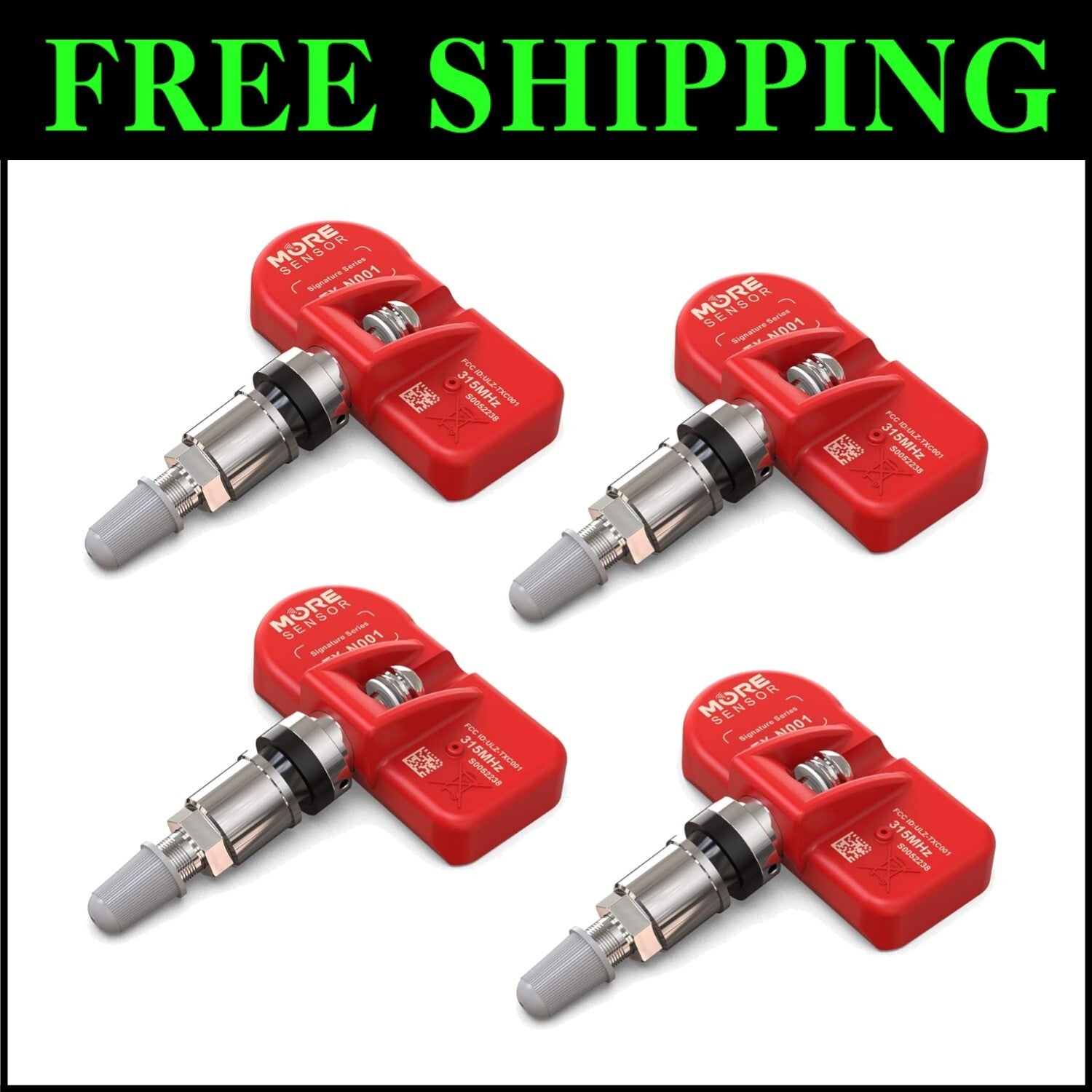 Accurate Sensor 4-Pack for Tire Pressure Monitoring - Long Lifespan & Easy Setup