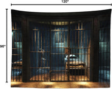 Load image into Gallery viewer, 10x8ft Jail Cell Backdrop - Upgraded Polyester Photo Background for Events