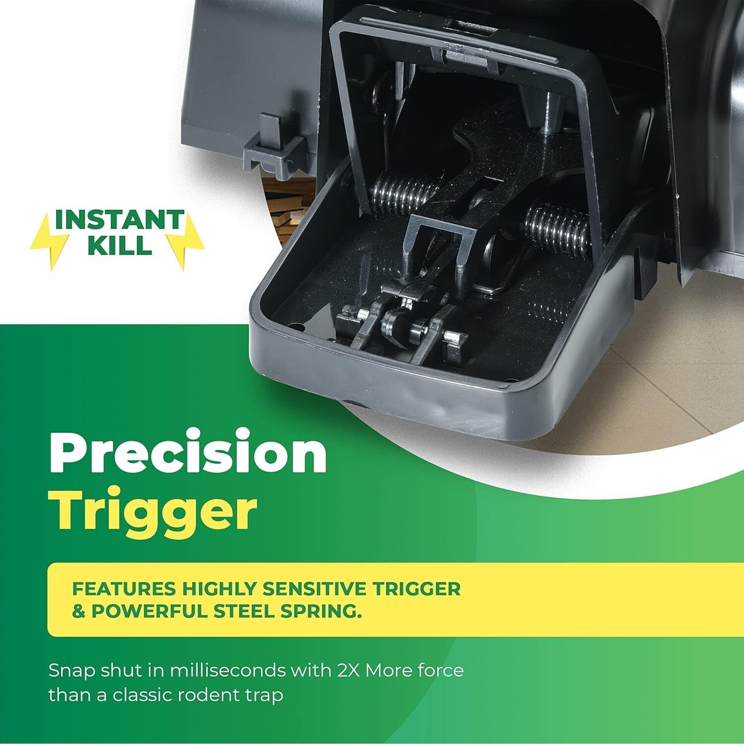 Effective 4 Count Rat Traps - Hands-Free, Safe Rodent Control for Home & Garden