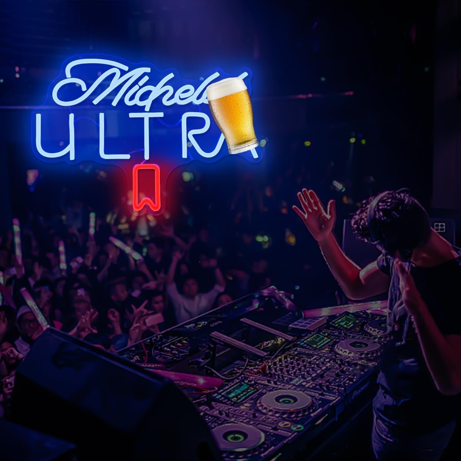 Dimmable Beer Neon Sign for Home Bar - LED Wall Decor Light Up Your Space