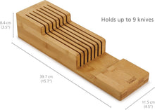 Load image into Gallery viewer, Set of 2 Bamboo 2-Tier Knife Organizers - Stylish Kitchen Storage Solution