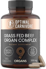 Load image into Gallery viewer, Convenient Beef Organ Capsules - 180 Count for Superior Nutritional Support