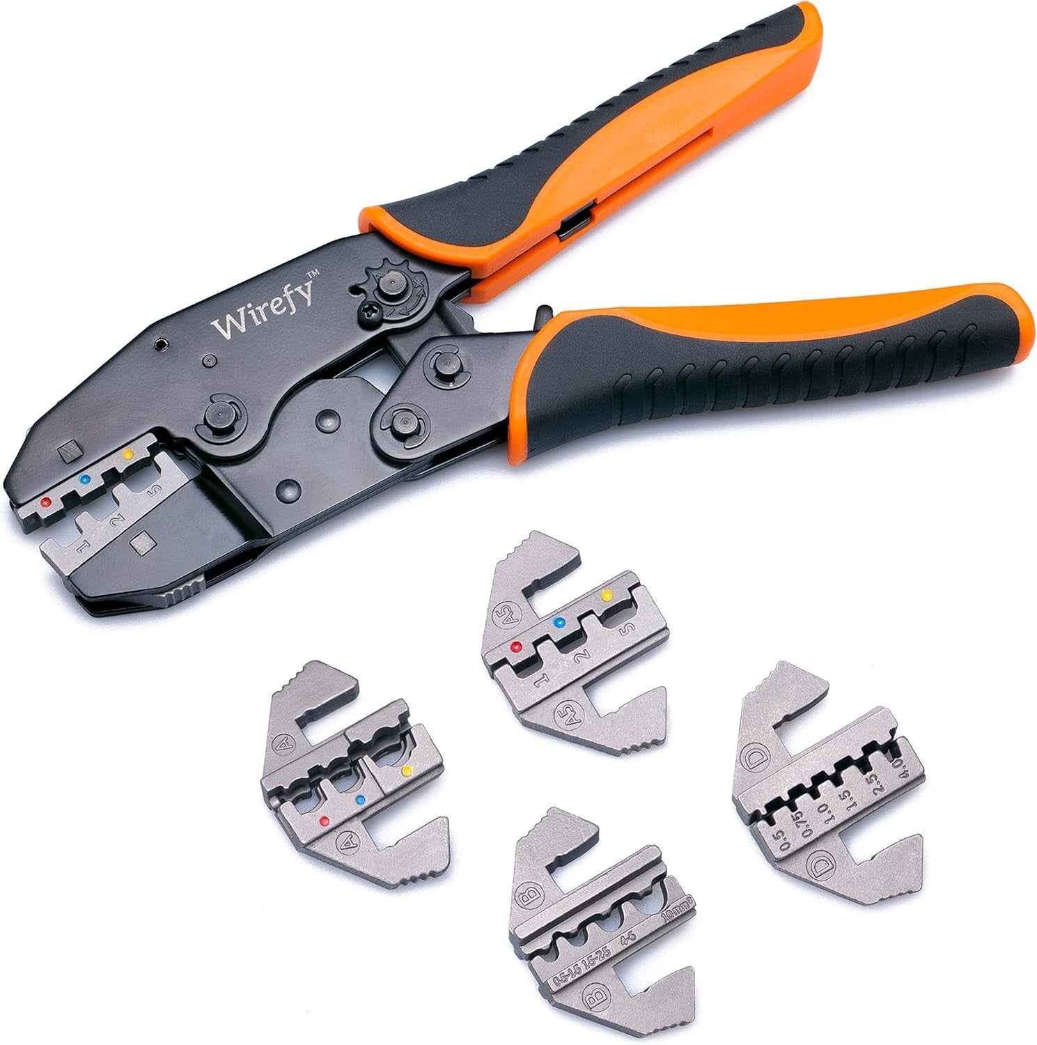 Durable Carbon Steel Crimping Tool Set - Comfortable Grip with Lifetime Warranty