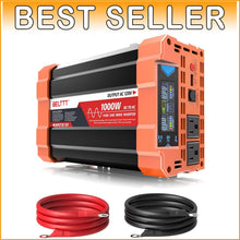 Load image into Gallery viewer, Portable Pure Sine Wave Power Inverter 12V DC to 110V AC for Outdoor Adventures