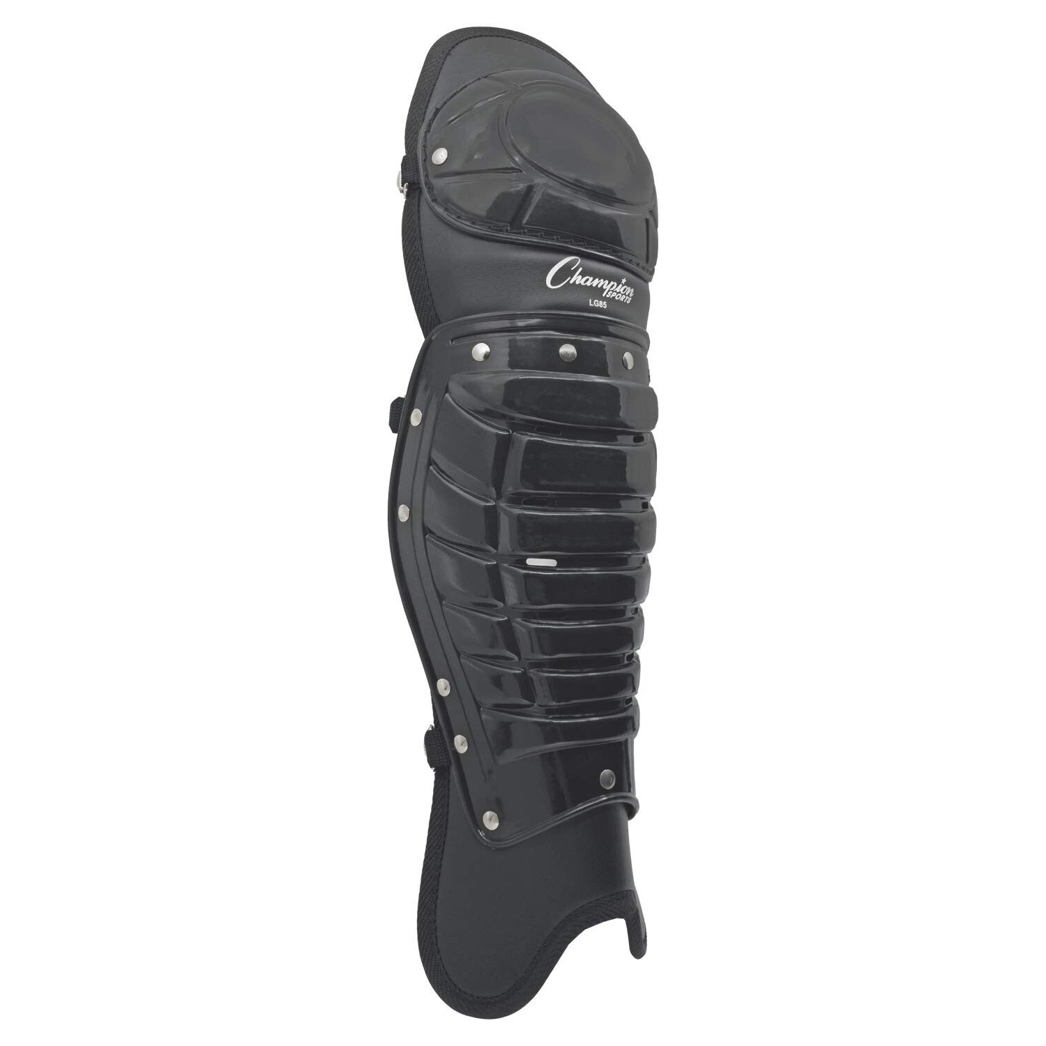Ergonomic Umpire Shin Pads: Black 16.5” Single Knee Guards for Maximum Comfort