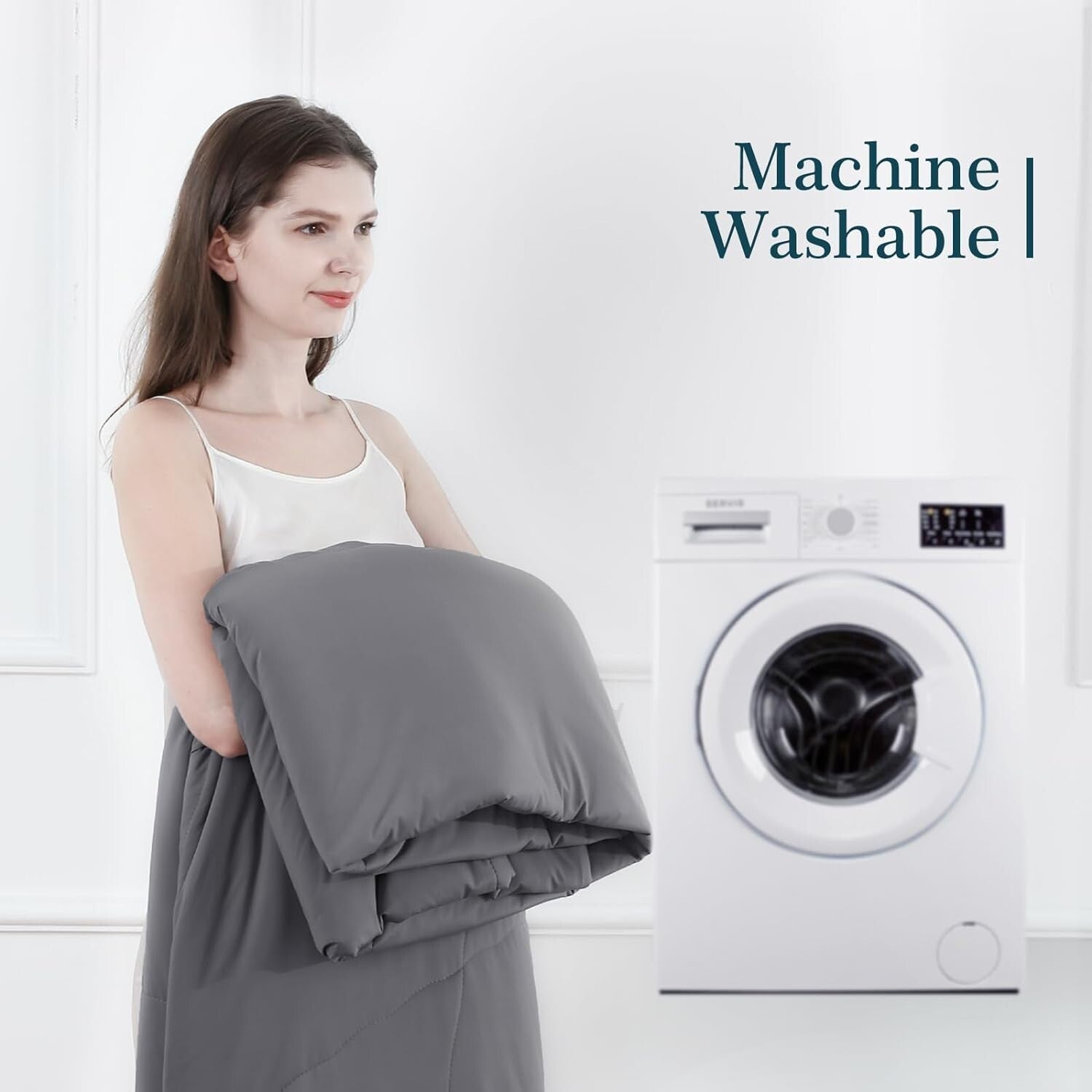 Twin Cooling Comforter - Lightweight, Breathable Hyperallergenic Summer Blanket