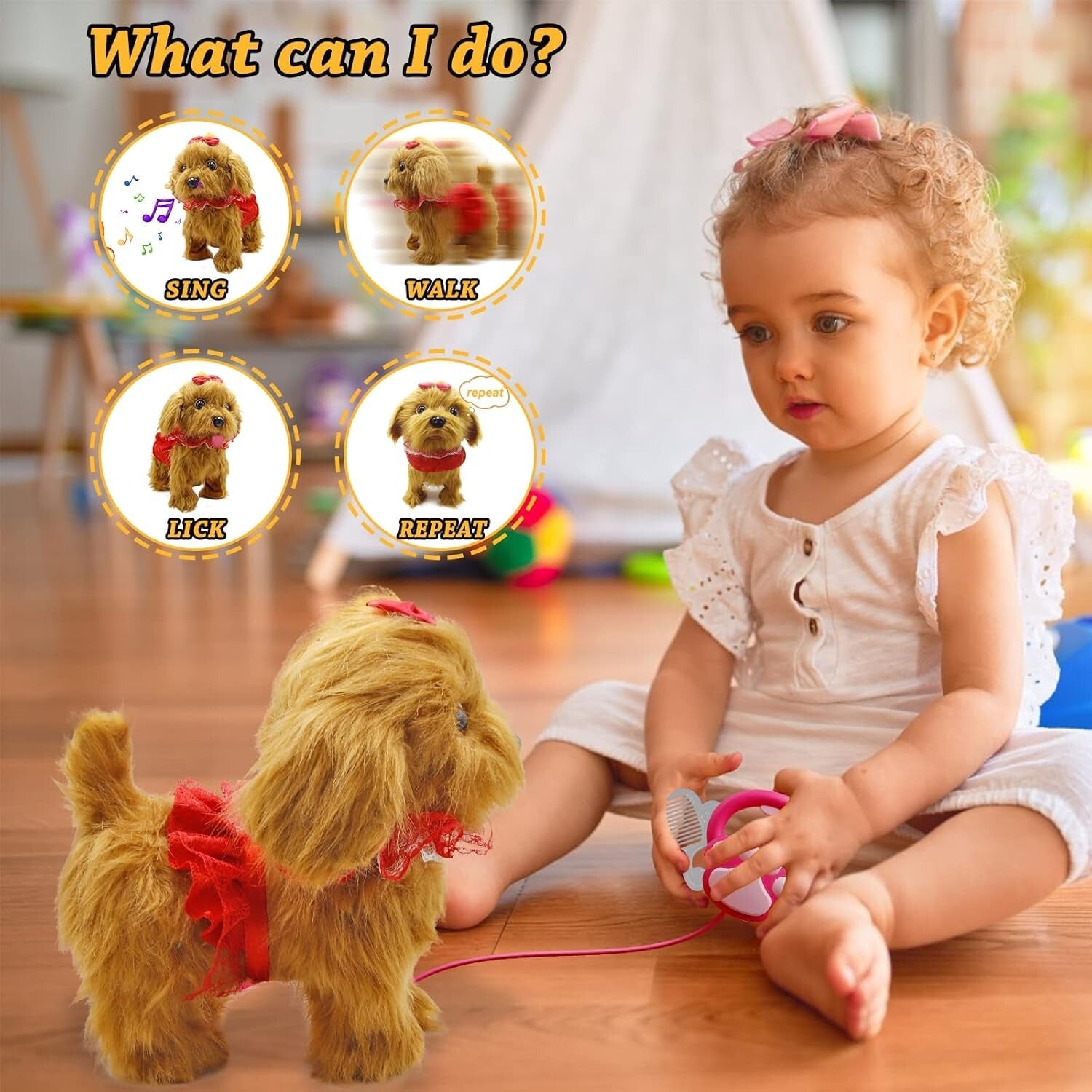 Cute Remote-Controlled Interactive Dog for Children Ages 2-4 - Birthday Gift