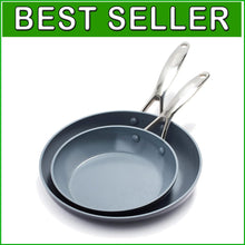 Load image into Gallery viewer, Valencia Pro Healthy Ceramic Nonstick Frying Pan Set - Induction &amp; Oven Safe