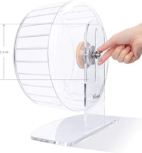 Load image into Gallery viewer, Super Silent 11-Inch Hamster Exercise Wheel with Adjustable Stand for Quiet Play