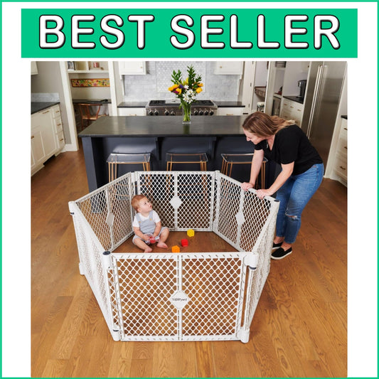 6-Panel Baby Playpen with UV-Resistant Material - Safe Indoor/Outdoor Enclosure