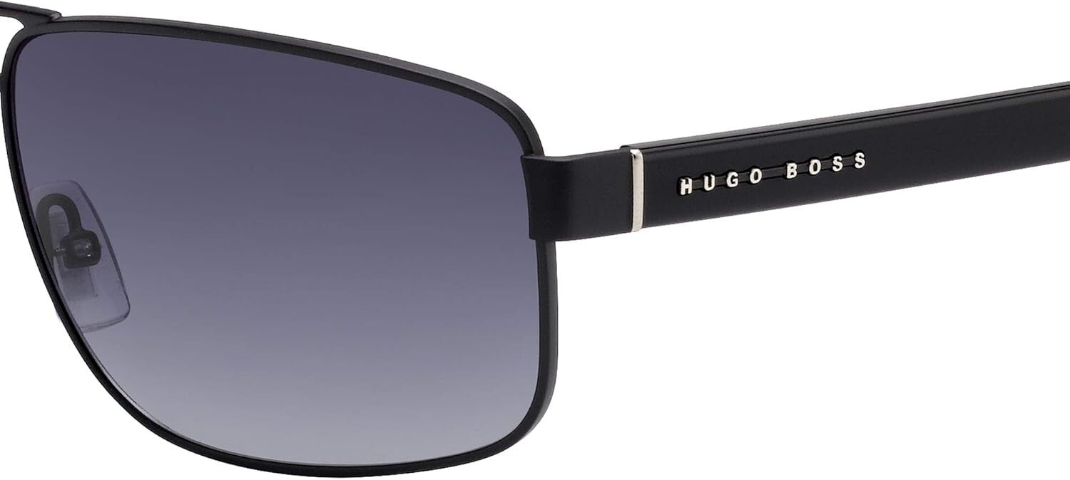 BOSS Men's Pilot Sunglasses with UV Protection - 64mm Matte Black Frame