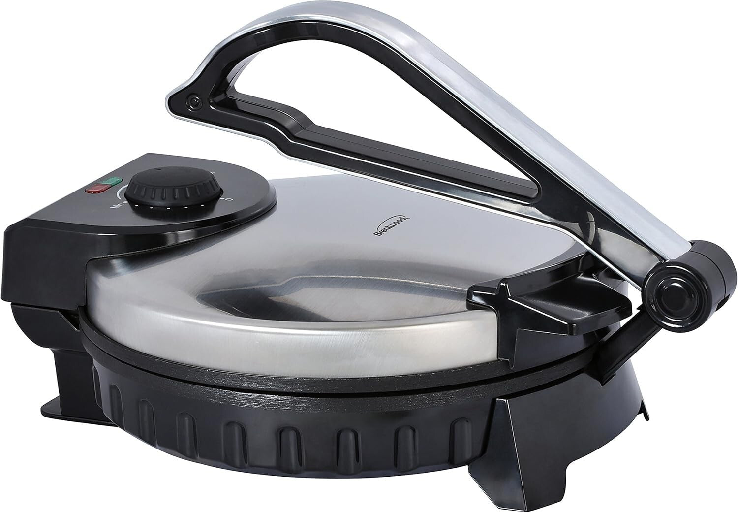Electric Tortilla Maker - Non-Stick, 10-Inch, Brushed Stainless Steel Finish