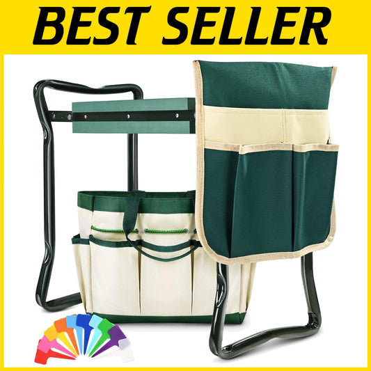 Comfortable Foldable Garden Kneeler with Tool Bag - Gift for Gardening Moms