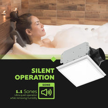 Load image into Gallery viewer, Homewerks 80 CFM Bathroom Fan with LED Light - Stylish &amp; Quiet Airflow Solution