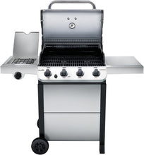 Load image into Gallery viewer, Performance Series 4-Burner Propane Gas Grill with Side Burner - Stainless Steel