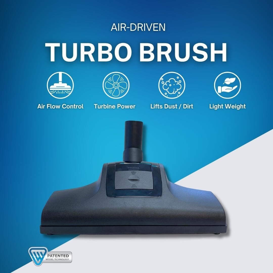 Energy-Efficient Turbo Brush Vacuum Attachment - Quiet, Versatile & Effective