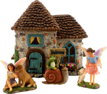 Load image into Gallery viewer, Fairy Garden House Kit – 6.5" Opening Door House with Accessories &amp; Figurines