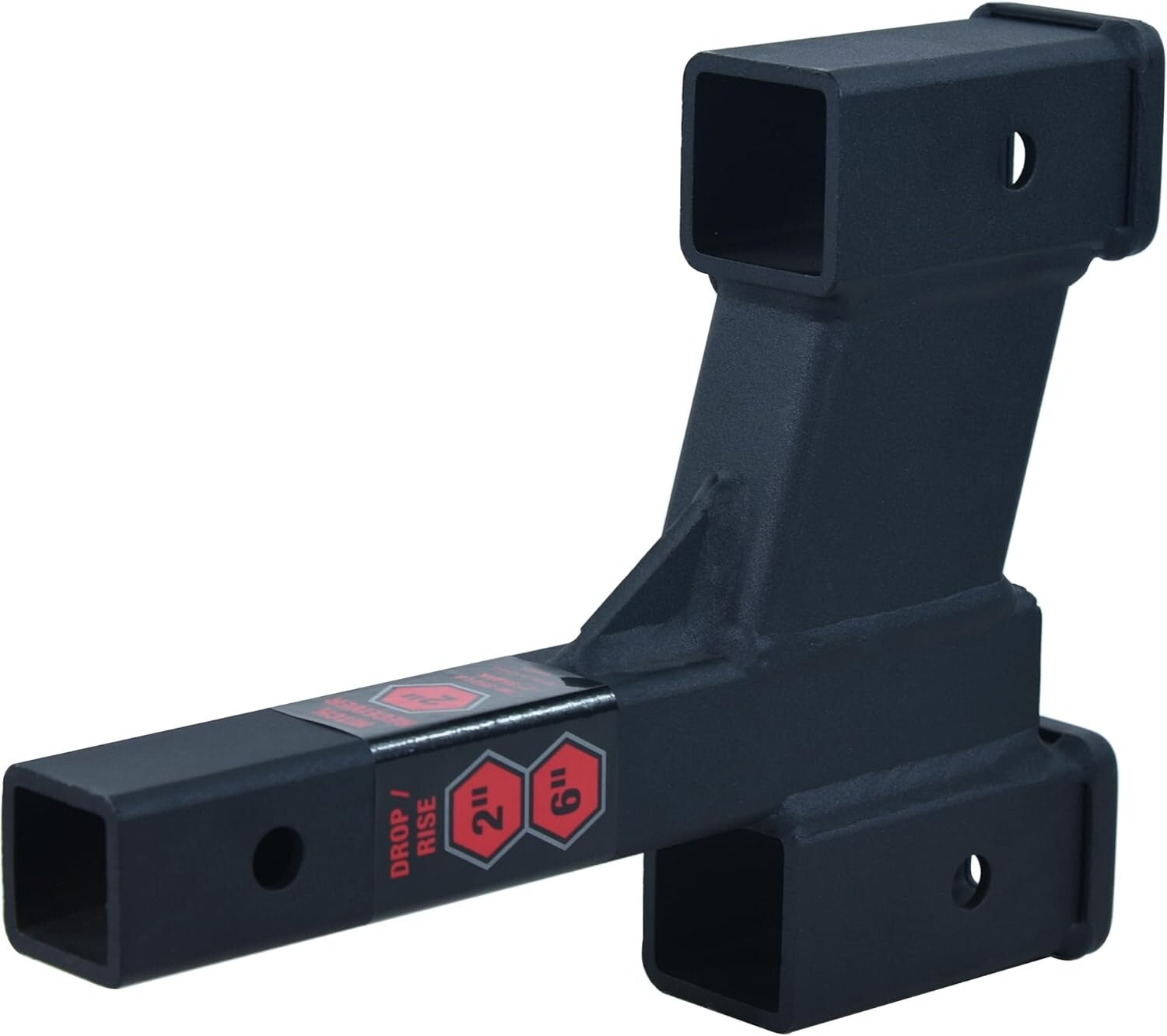 Dual Hitch Extender with 7500lb Capacity - Adjustable Rise/Drop, 2 Receiver