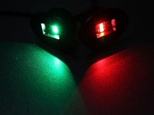 Load image into Gallery viewer, Bright Waterproof LED Navigation Lights Pair - Red &amp; Green for Boating Safety